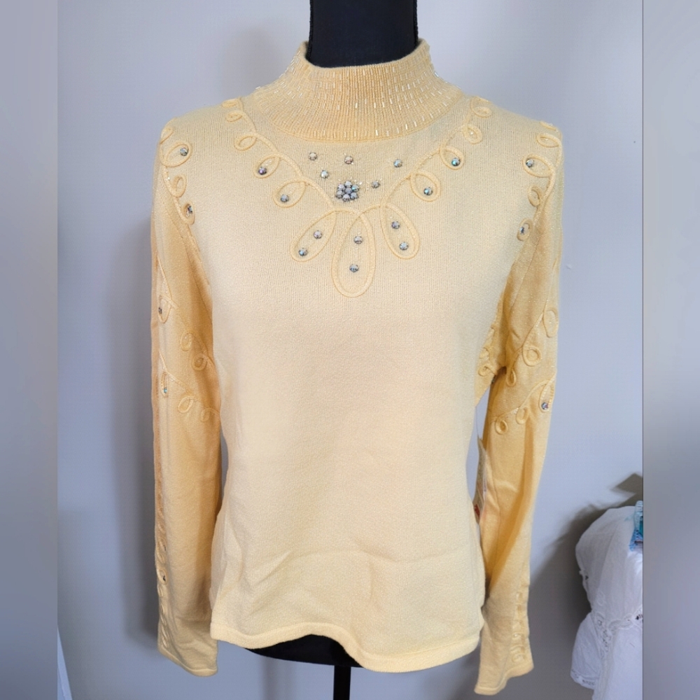 🙏 SILVER MESA Vintage western dress top long sleeve high neck size large